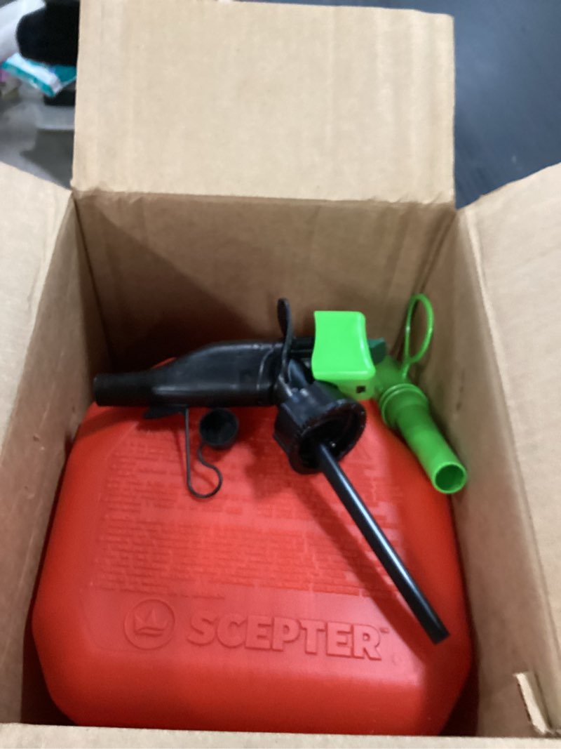 Condition photo showing Good Condition for Scepter FR1G252 Fuel Container with Spill Proof Spout with Bonus Spout Extender, Red Gas Can, 2 Gallon Red Gas Can 2 Gallon Container