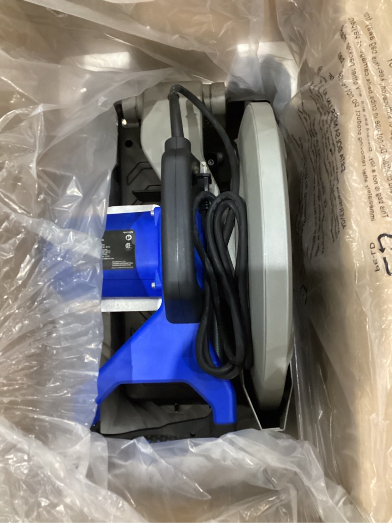 Condition photo showing New/Like New for kobalt 15-amp 14-in steel base chop saw