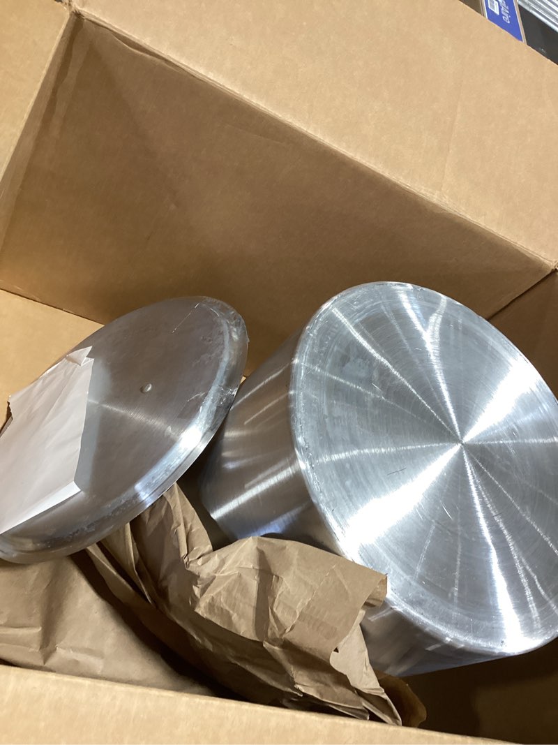 GasOne 30Qt Aluminum Stock Pot with Strainer and Lid – Large Deep Fryer Pot with Basket for Boiling,