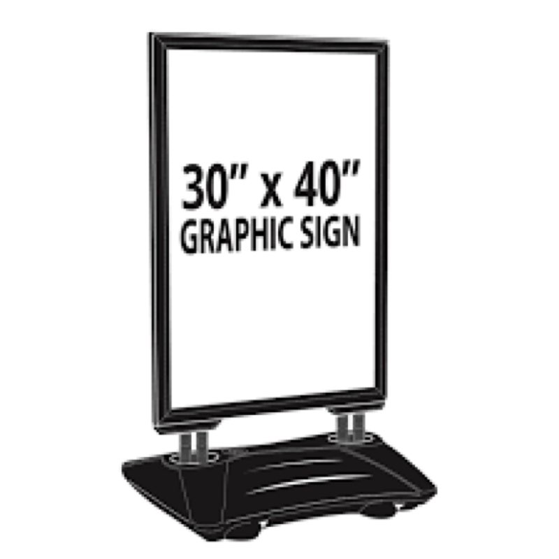 ICITYWALL 2 pack Yard Sign Metal H Frame, 36"W x 24/30/36"H Adjustable Size Sign Stand, 50" Height, 