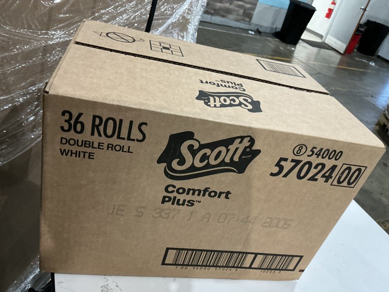 Condition photo showing Good Condition for scott comfortplus toilet paper, 36 double rolls, 231 sheets per roll, septic-safe, 1-ply toilet tissue double 231 sheets (pack of 36)