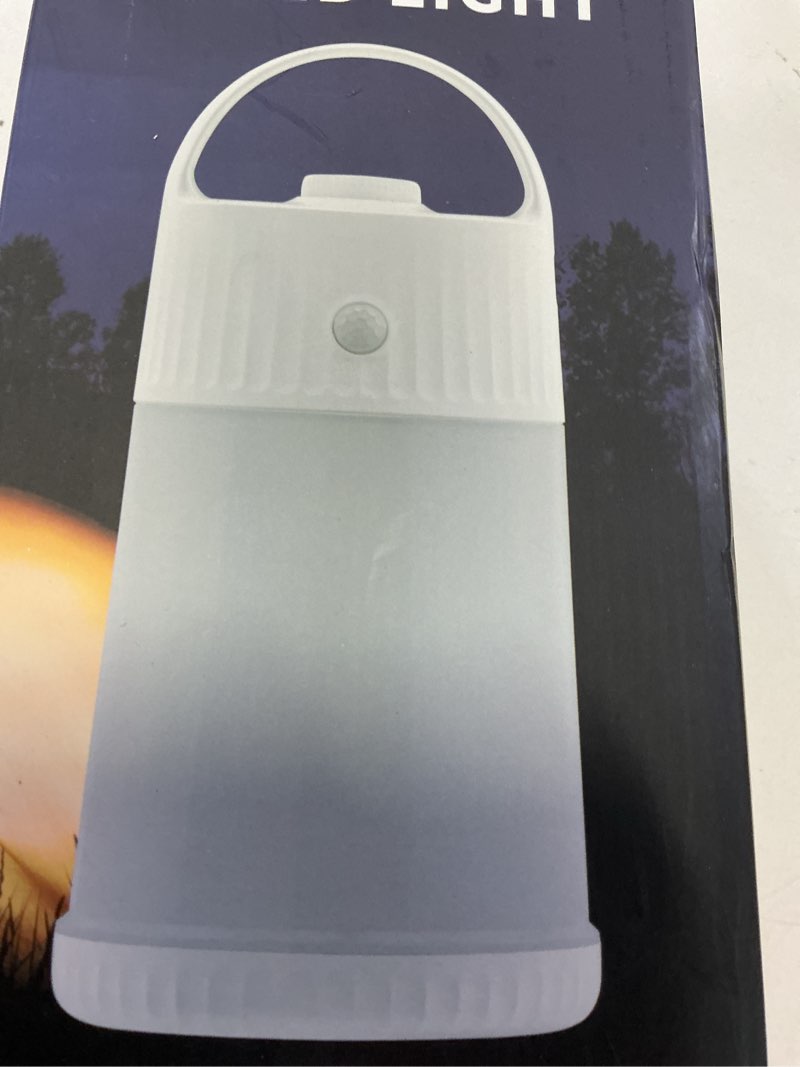 Condition photo showing New/Like New for Upgraded Motion Sensor Night Light with 4 Adjustable Brightness Levels,Portable Rechargeable LED Lamp with PIR Motion Detection, 4000mAh Battery, Ideal for Bedroom, Closet, Camping (White)