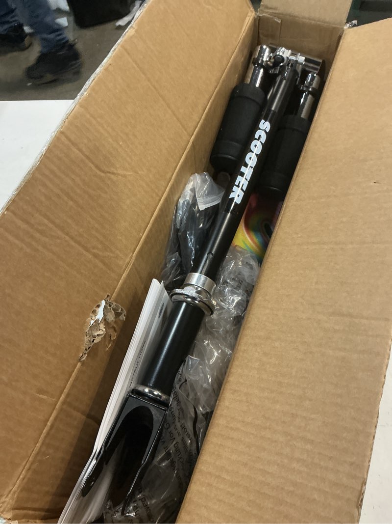 Condition photo showing New/Like New for scooter toys for kids ages 6-12/3-5, christmas birthday gifts for girls boys, easy folding kids scooter with 3 levels adjustable handlebar