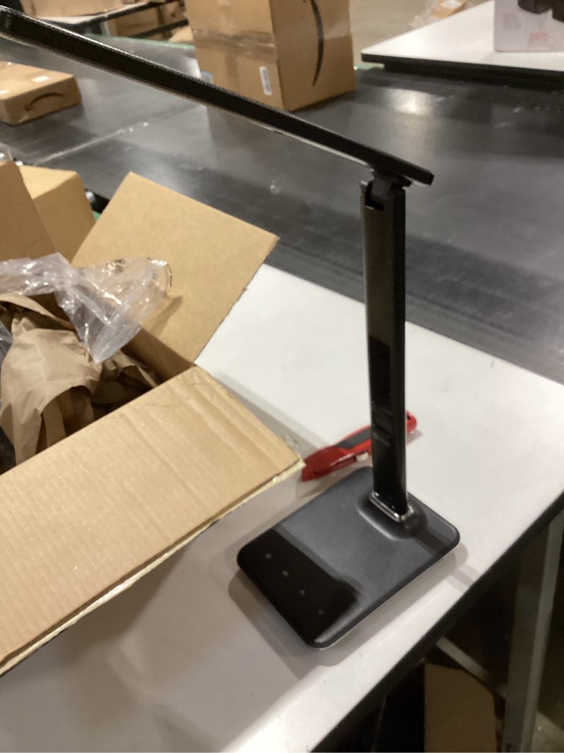 Condition photo showing As Is for BenQ MindDuo 2 Kids Study Lamp (Purple), Wide & Even Illumination, Auto Dimming, Brightness & Color Adjustment, Presence Detection. Similar to stock photo. Black 