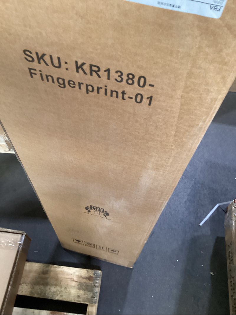 Condition photo showing As Is for kaer 3-5 gun safes for home rifle and pistols, quick access safes for shotguns, cabinets with adjustable rack, pockets and removable shelf