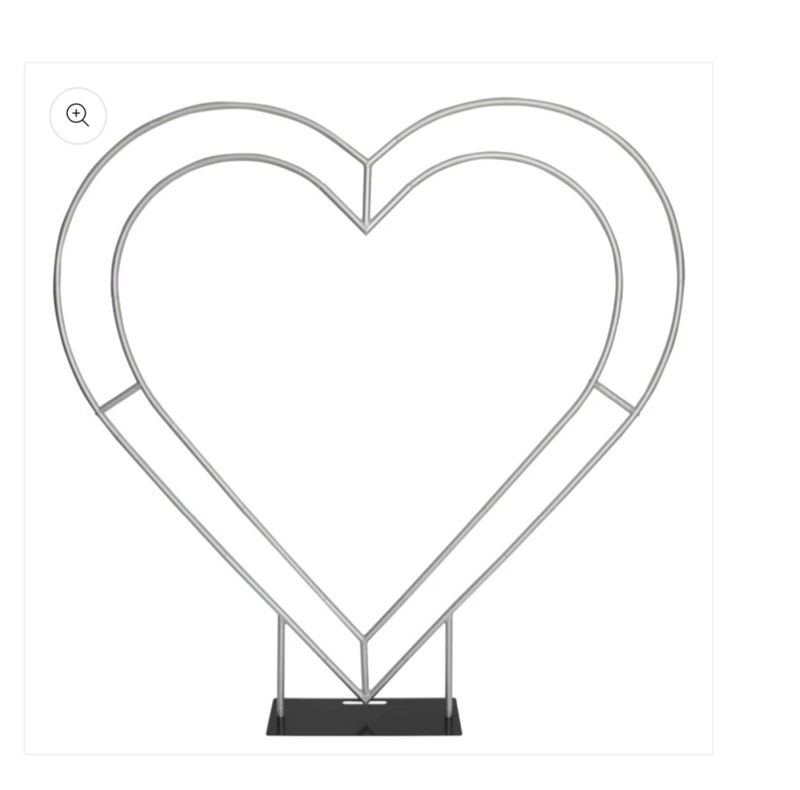 7ft heart shaped metal arch frame, wedding arch stand for ceremony, large double tube balloon arch f