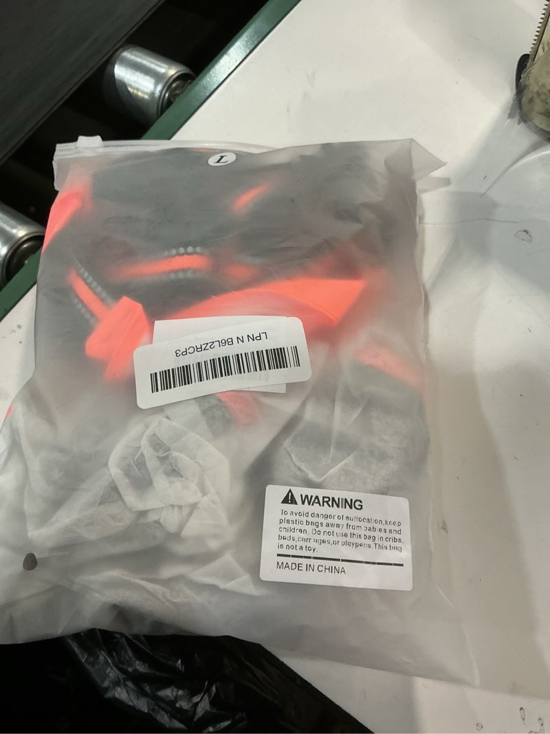 Condition photo showing Good Condition for Dog Suspender Boots, Anti-Slip & Fall Waterproof Dog Shoes Leggings, Dog Paw Protector for Small Medium Dogs, Adjustable Dog Boots Pet Shoes for Outdoor Walking Orange,L L Orange