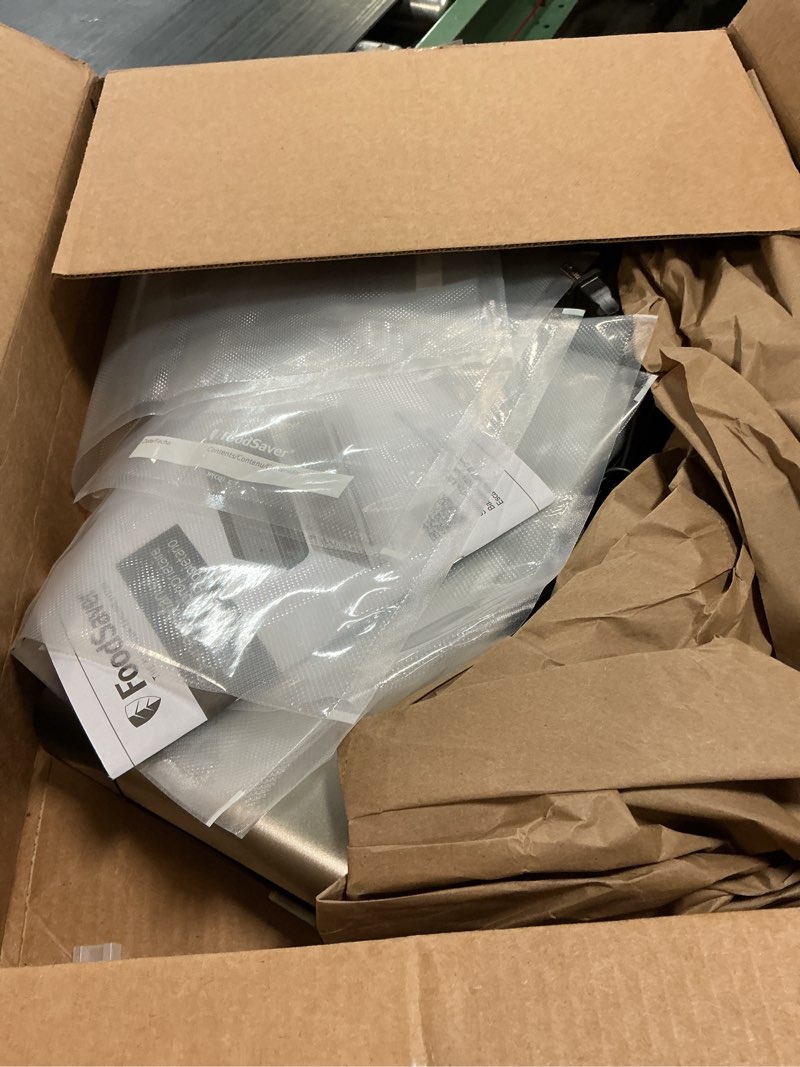 Condition photo showing As Is for foodsaver powervac compact vacuum sealing machine stainless steel & black vertical storage vs0150 | preserves freshness reduces bag waste for both dry and wet food