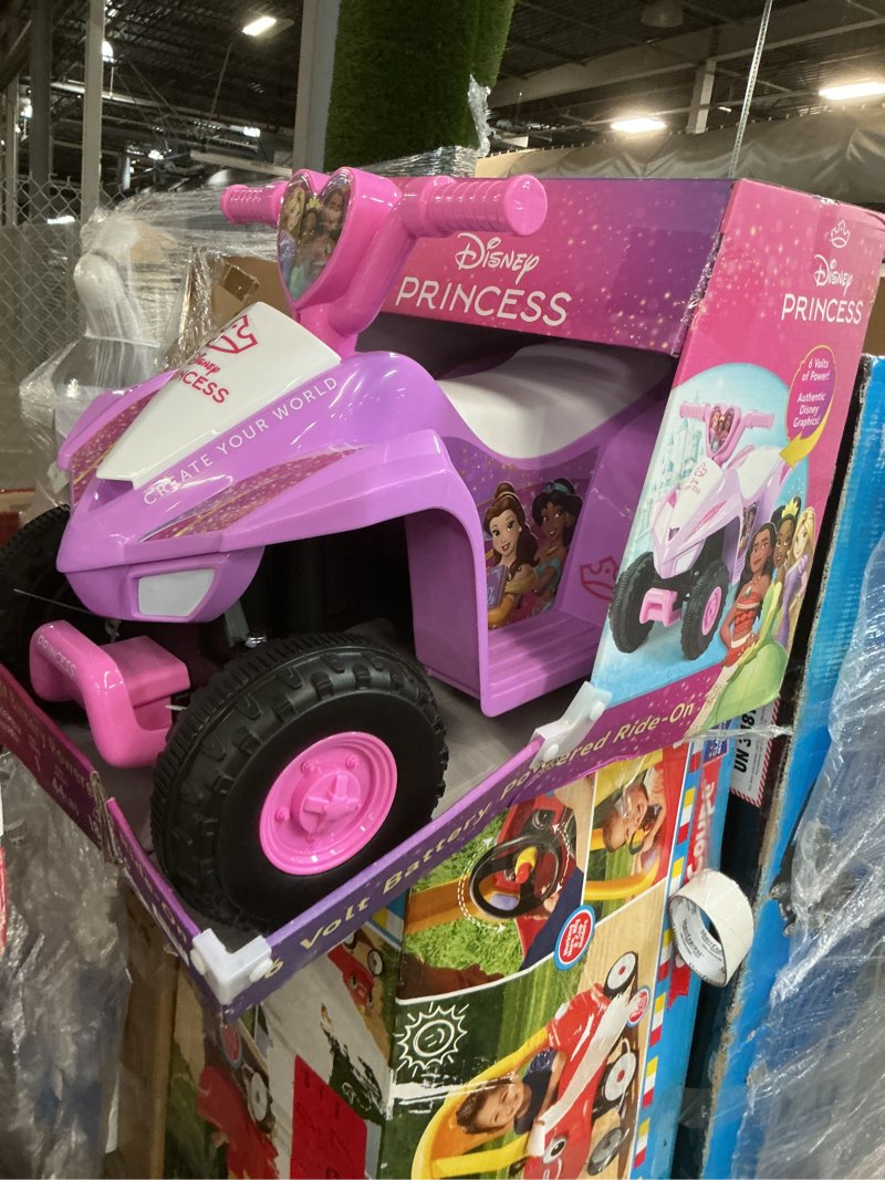 Condition photo showing Good Condition for disney princess atv, 6v battery powered ride on, ages 18m to 36m