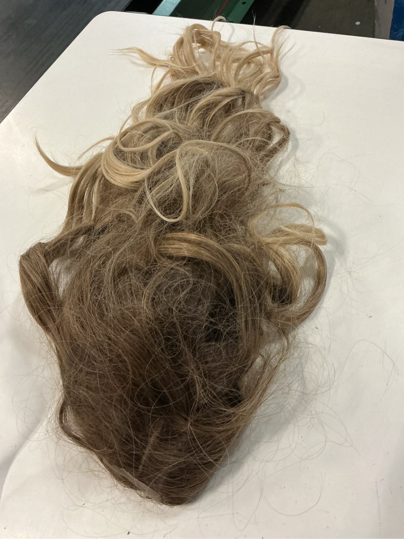 Condition photo showing As Is for nayoo long ombre blonde wavy wig for women 26 inch middle part curly wavy wig natural looking synthetic heat resistant fiber for daily party use (ombre blonde) 26 inch ombre blonde