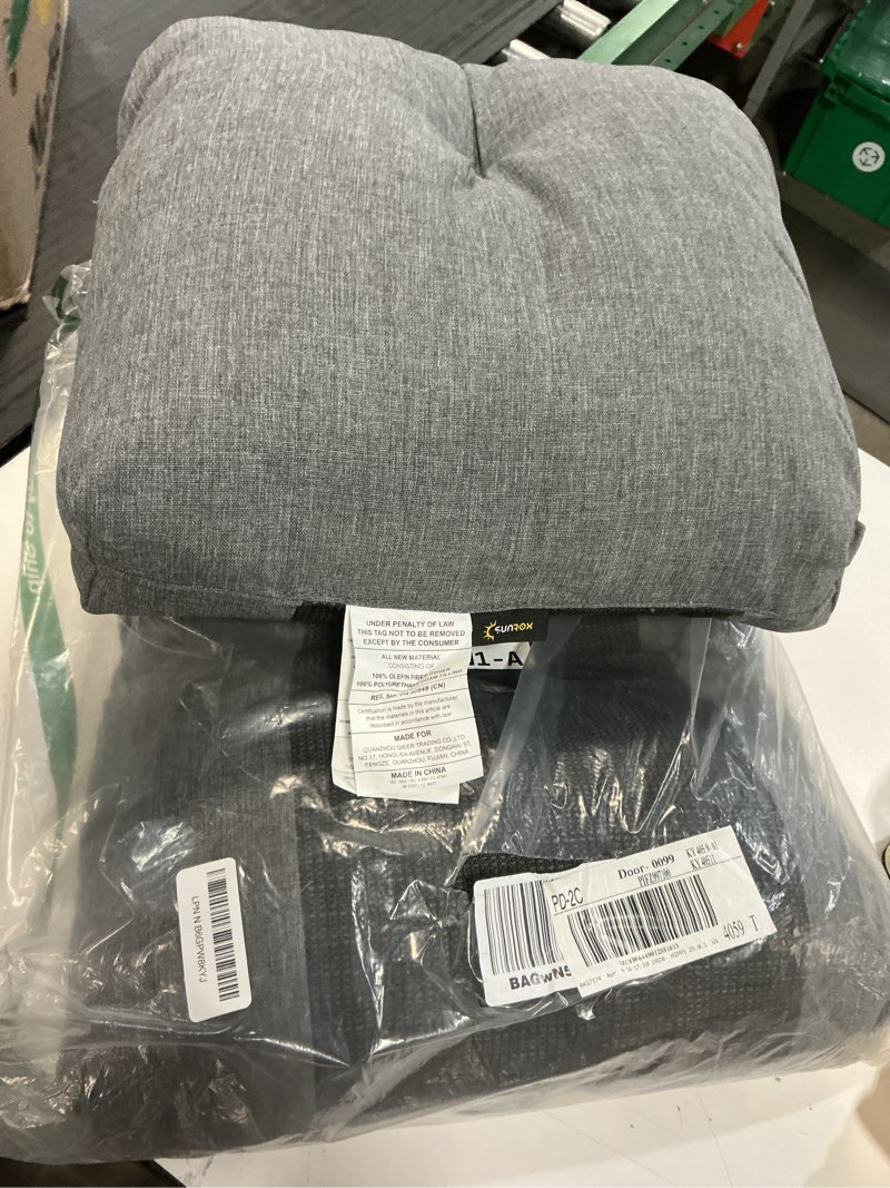 Condition photo showing Good Condition for sunrox lokgrip non slip tufted memory foam bench cushion, fadeshield water resistant durable thicken outdoor/indoor bench seat pads 48x16x4 inch, heather charcoal heather charcoal 48x16 inch (pack of 1)