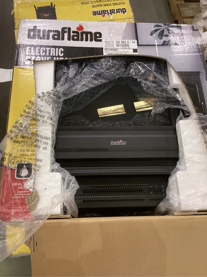 Condition photo showing New/Like New for duraflame® Infrared Quartz Electric Fireplace Stove Heater, Black