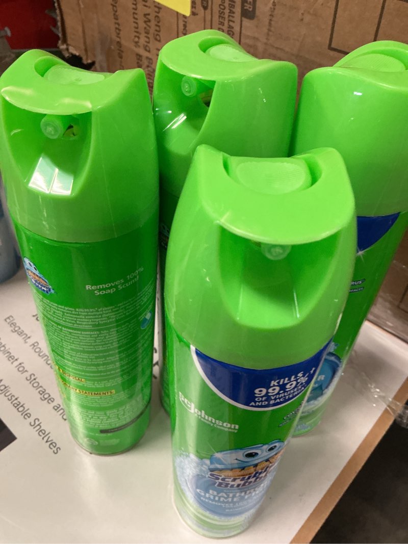 Condition photo showing Good Condition for scrubbing bubbles bathroom cleaner, rainshower, 4 ct., 100 oz.