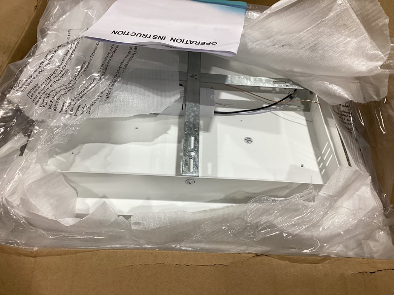 Condition photo showing As Is for uofus 20.47inch square gold flush mount ceiling light 80w modern led ceiling light fixture 3000k-6000k super bright ceiling lamp for living room bedroom kitchen dining room gold?square? 20.47inch