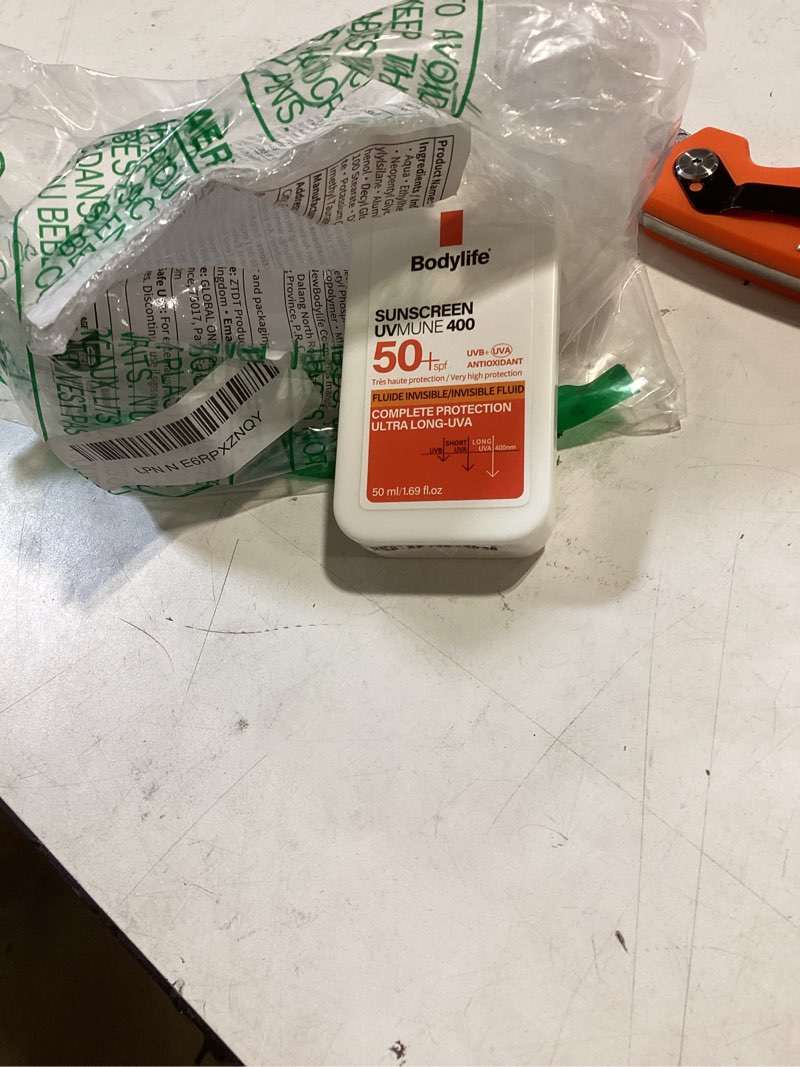 Condition photo showing Good Condition for face sunscreen spf 50+, broad spectrum spf + antioxidants, titanium dioxide & zinc oxide sunscreen, for sun sensitive skin, oxybenzone free 1.69fl.oz