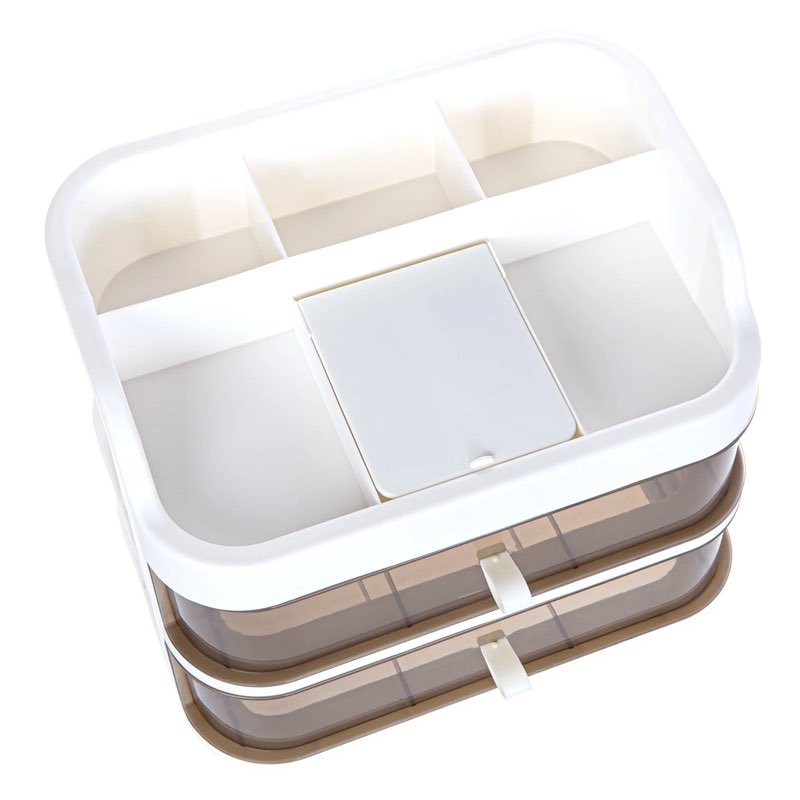 Makeup Organizer, Cosmetic Storage Box with Drawers. Clear Cosmetic Display Case, Cosmetic Organizer