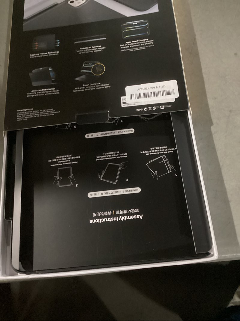 Condition photo showing Good Condition for MAGEASY CoverBuddy iPad Case Fits Magic Keyboard for iPad Pro 13” (M5 & M4, 2024–2025) Magic Keyboard Compatible iPad Pro Case with Heat Dissipation, Built-in Pencil Holder (Leather Black 5.05) 2025-2024 iPad Pro 13" (M4/M5) Leather Black