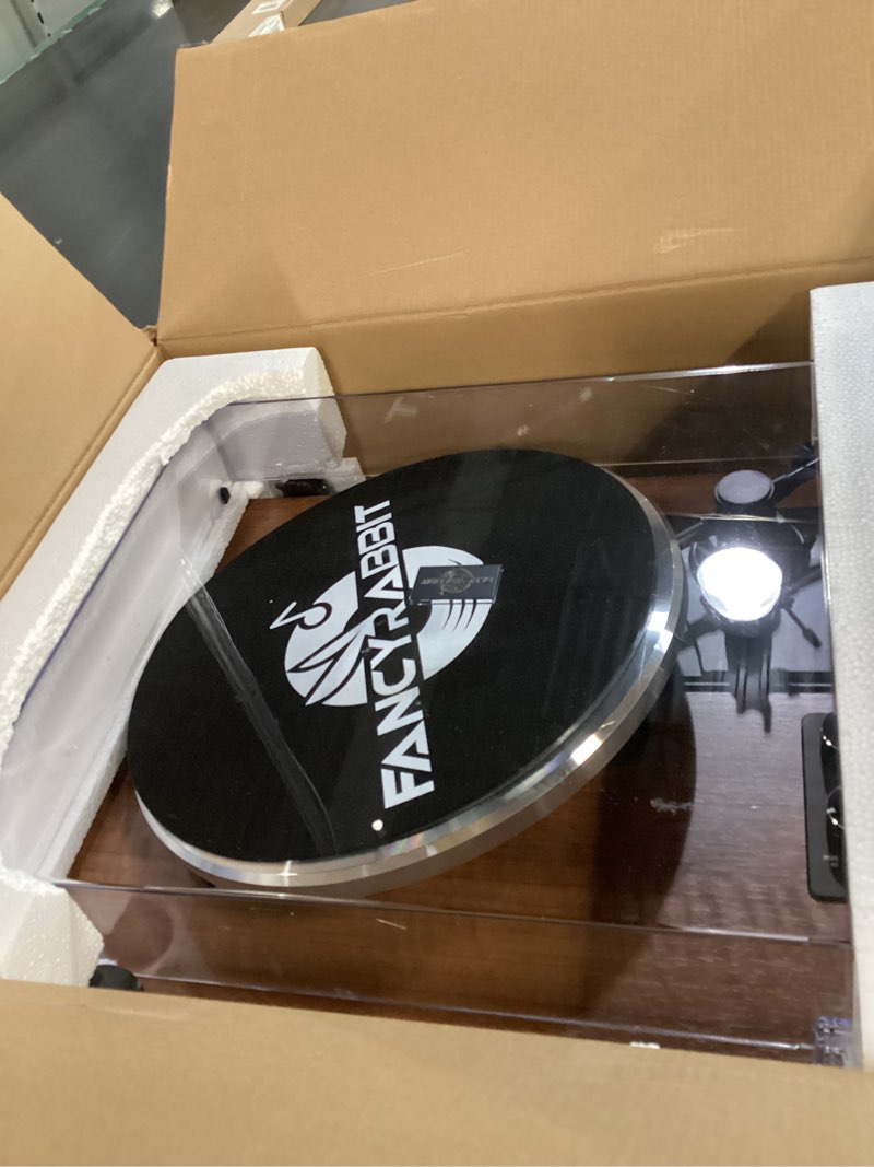 Condition photo showing Good Condition for Record Player with Speakers, Turntables for Vinyl Records with AT-3600L Cartridge, Belt Drive 2-Speed (33/45 RPM), All in One Vinyl Player for Music Lovers (Walnut) H2501-Walnut