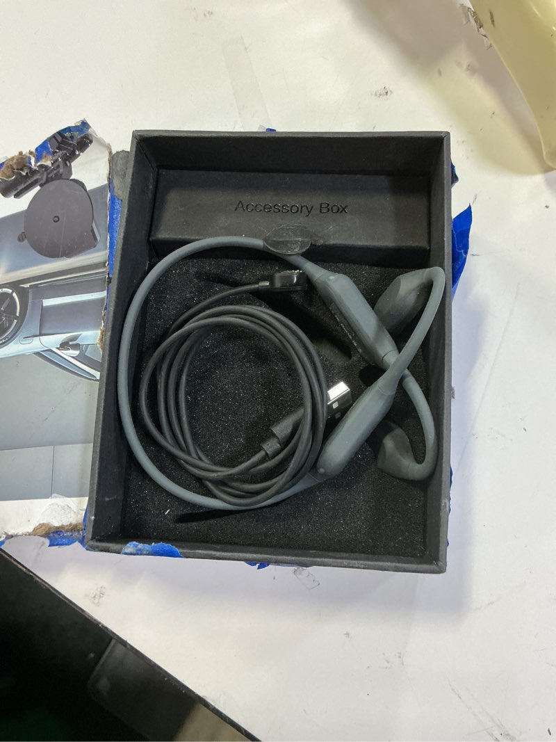 Condition photo showing As Is for Swimming Bone Conduction Headphones with Night Safety Light, IP68 Waterproof 32G MP3 Memory, Soft Silicone Underwater Headphones,Submersible Sport Earbuds/Earphones for Swimming Diving-Obsidian Black