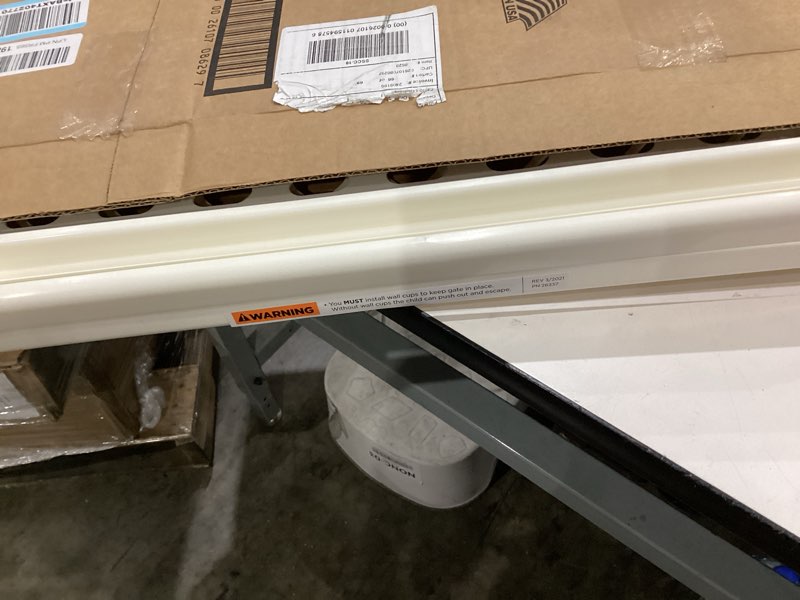 Condition photo showing New/Like New for toddleroo by north states 42” wide supergate ergo baby gate, made in usa: for doorways or stairways. includes wall cups. pressure or hardware mount. 26” - 42” wide (26" tall, ivory) (b0065adp4c)