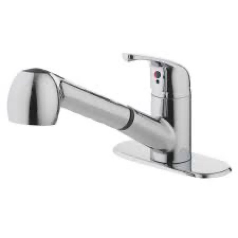project source stainless steel 1-handle deck-mount utility faucet with