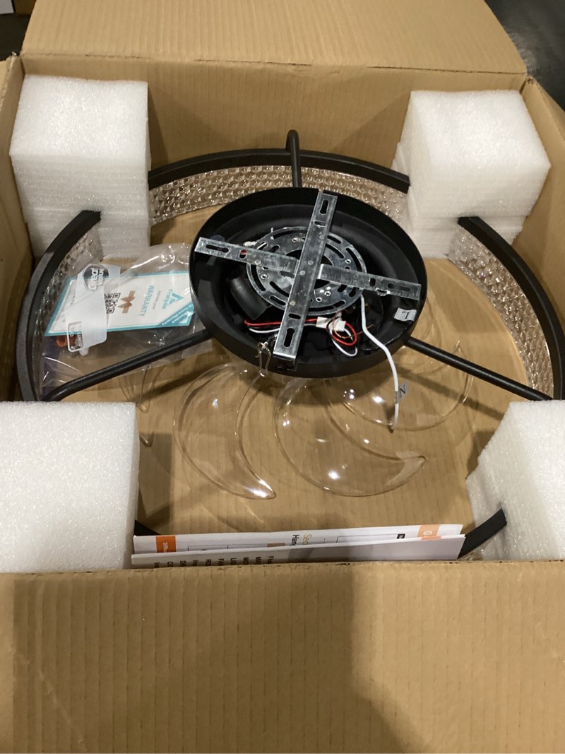 Condition photo showing Good Condition for (not tested)20\" ceiling fans with lights and remote,dimmable, remote, 6-speed,quiet | 20\" flush mount, 5-100% dim 3k/4.5k/6.5k led, night light & memory, remote/app, 6 quiet speeds, reversible, easy install 20 inch gray