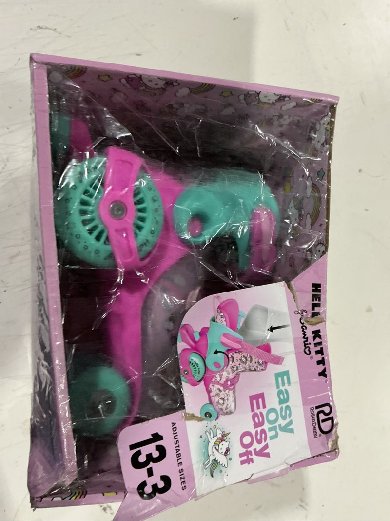 Condition photo showing Good Condition for roller derby ez roll adjustable hello kitty skate, size 11-2