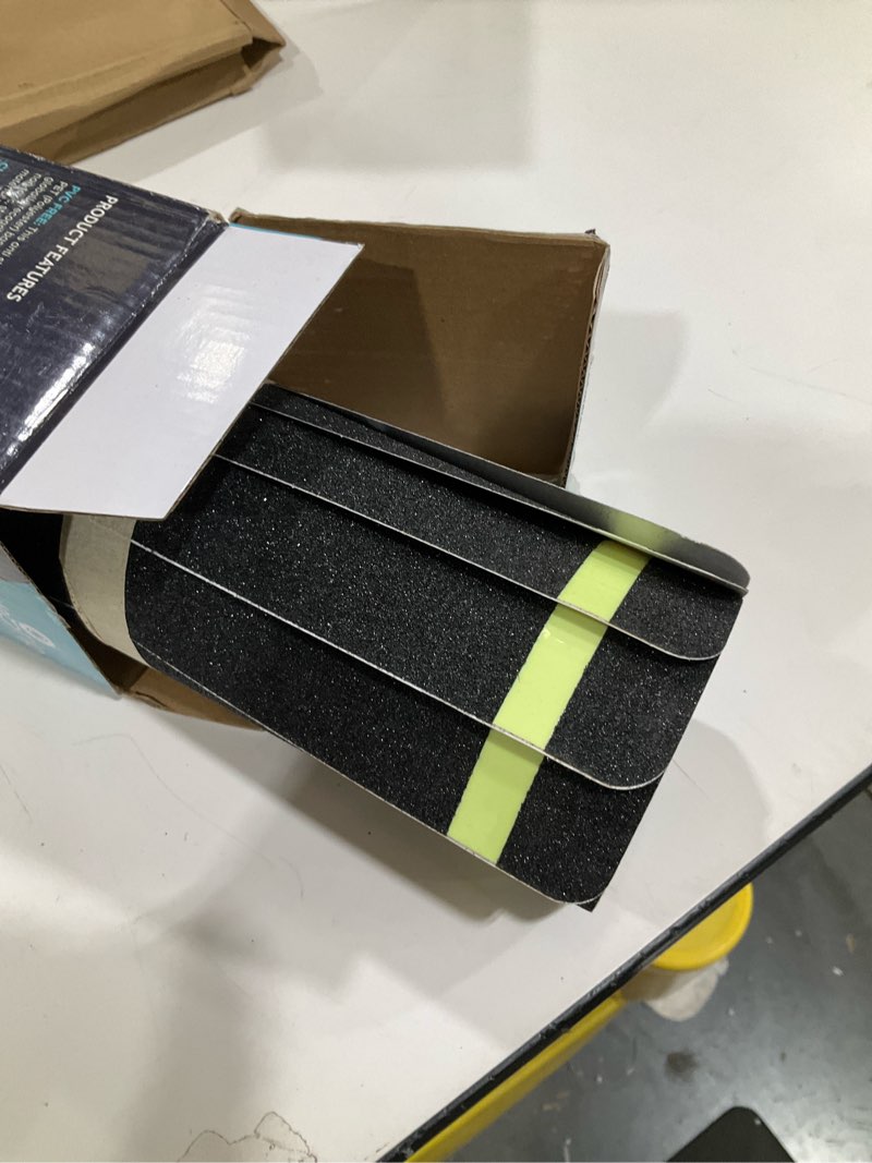 Condition photo showing Good Condition for LifeGrip Anti Slip Traction Treads with Glow in Dark Stripe (5-Pack), 8" X 32", Best Grip Tape Grit Non Slip, Outdoor Non Skid Tape, High Traction Friction Abrasive Adhesive for Stairs Step 8" x 32" Glow 5