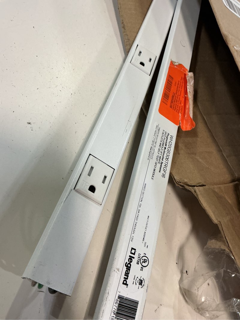 Condition photo showing Good Condition for legrand wiremold wh20gb306trgfi6 plugmold 2000 series 3 foot hardwired power strip with 5 tamper resistant outlets and gfci protection, white