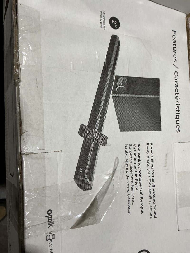 Condition photo showing As Is for Polk Audio Signa S2 Sound Bar for Smart TV with Subwoofer, Wireless – Exclusive VoiceAdjust Technology, Ultra-Slim Design, Works with 4K & HD TVs, HDMI & Optical, Bluetooth, Wireless Streaming