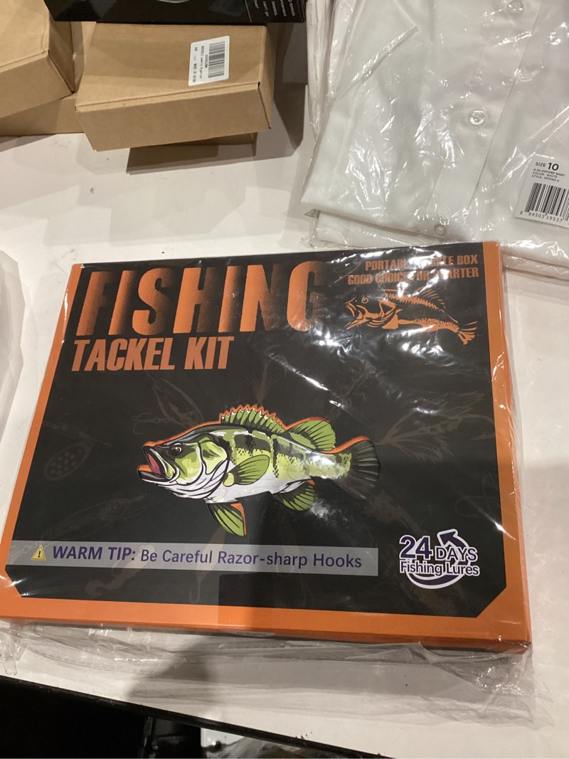 Condition photo showing New/Like New for Christmas Countdown 24 Days Fishing Advent Calendar 2025, Fishing Lures Set for Fisher Fishmen Adult Men Teen Boys