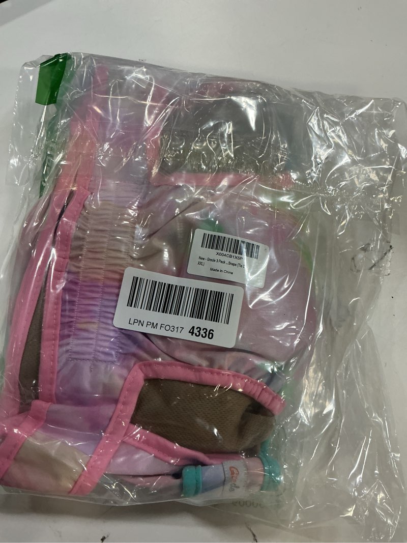 Condition photo showing New/Like New for 3 pack female dog diapers - reusable diapers for doggie in heat - highly absorbent dog diapers female for pet incontinence with adjustable snaps (tie dye, xxl) xx-large(27.5"-33"waist) tie dye