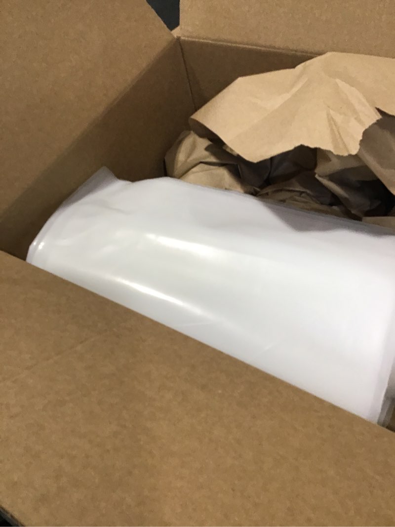 Condition photo showing New/Like New for Aluf Plastics 6 MIL Thick Extra Strong Heavy Duty Clear All Purpose Vapor and Moisture Barrier Sheet Tarp/Drop Cloth - 10' x 25' - for Painting, Furniture, Carpet, Contractor, & Construction 10ft x 25ft Sheeting, 6 Mil, 1 Count Clear