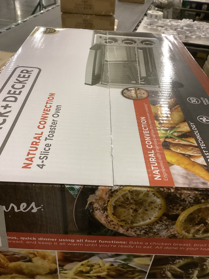 Condition photo showing New/Like New for BLACK+DECKER 4-Slice 450 W Black Toaster Oven