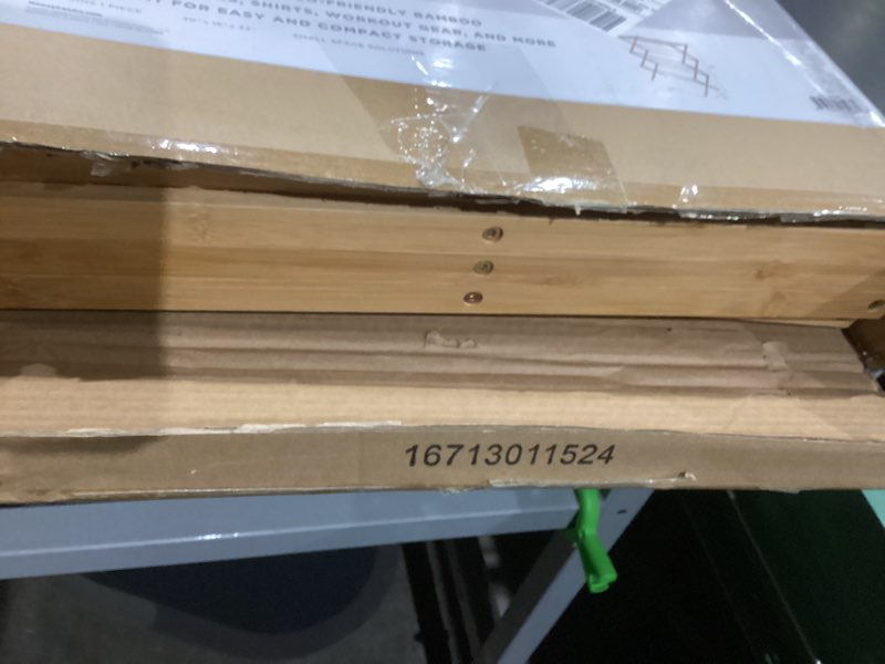 Condition photo showing As Is for Honey-Can-Do Collapsible Clothes Drying Rack, Bamboo DRY-09508 Natural