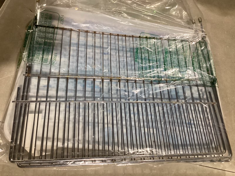 Condition photo showing As Is for Youeon Foldable Dish Drying Rack with Drip Tray, Stainless Steel 2 Tier Dish Drainer Rack, Collapsible Dish Drainer, Folding Dish Rack for Kitchen Sink, Countertop, Cutlery, Plates, Dishes