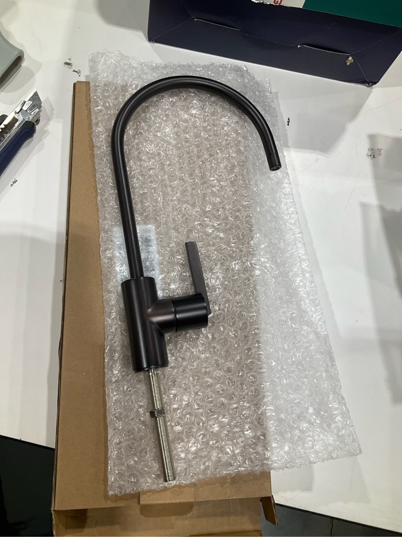 Condition photo showing Good Condition for kingston brass ks8190ctl continental water filtration faucet, matte black, 5?7/8in. spout reach matte black 5-7/8 inch spout reach