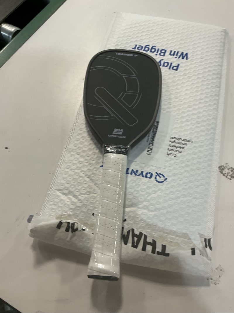 Condition photo showing New/Like New for Pickleball Training Paddle -USAPA Approved Pickleball Trainer Practice Paddle,Carbon Fiber Particle Paint Frosted Surface, Extra Long Handle,16mm Core Sports Sweet Spot Training Racket BLACK