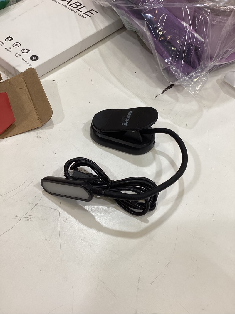 Condition photo showing Good Condition for hooga amber book light – blue light blocking reading light for bed, stepless dimming, rechargeable clip-on night light, 1600k amber & 625nm red led for night reading dual red & amber