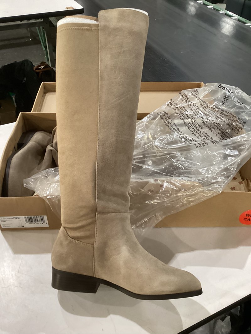 Condition photo showing New/Like New for Lucky Brand Women's Calypso Boot 9.5 Wide Dune