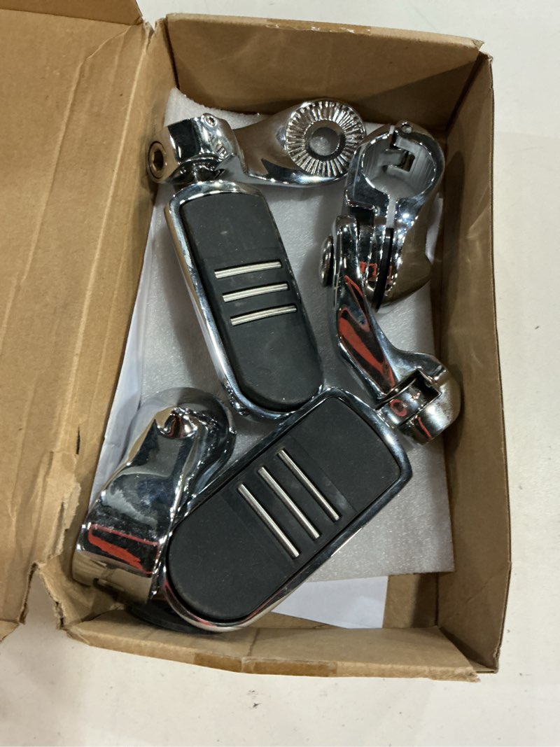 Condition photo showing Good Condition for fovplue 1.25" highway footpegs,short angled adjustable highway pegs w/mount for harley touring street glide electra glide road king softail cvo dyna trike vrsc sportster w/1-1/4" engine guard,chrome#3 for streamliner footpegs/chrome