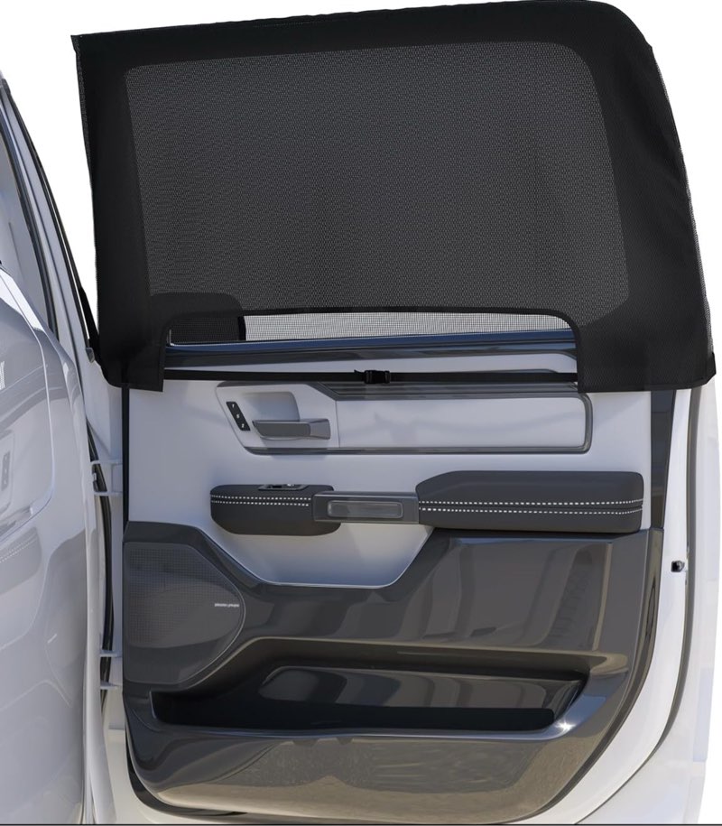 Rear Window Sunshade for Honda CR-V 2023-2025,Side Sun Shades(Pair),Durable Pet-Proof Mesh,Keep Interior Cool,Magnetic Bottom,Nylon Velcro Install,Summer UV Protection black-rear for honda crv 2023-2025