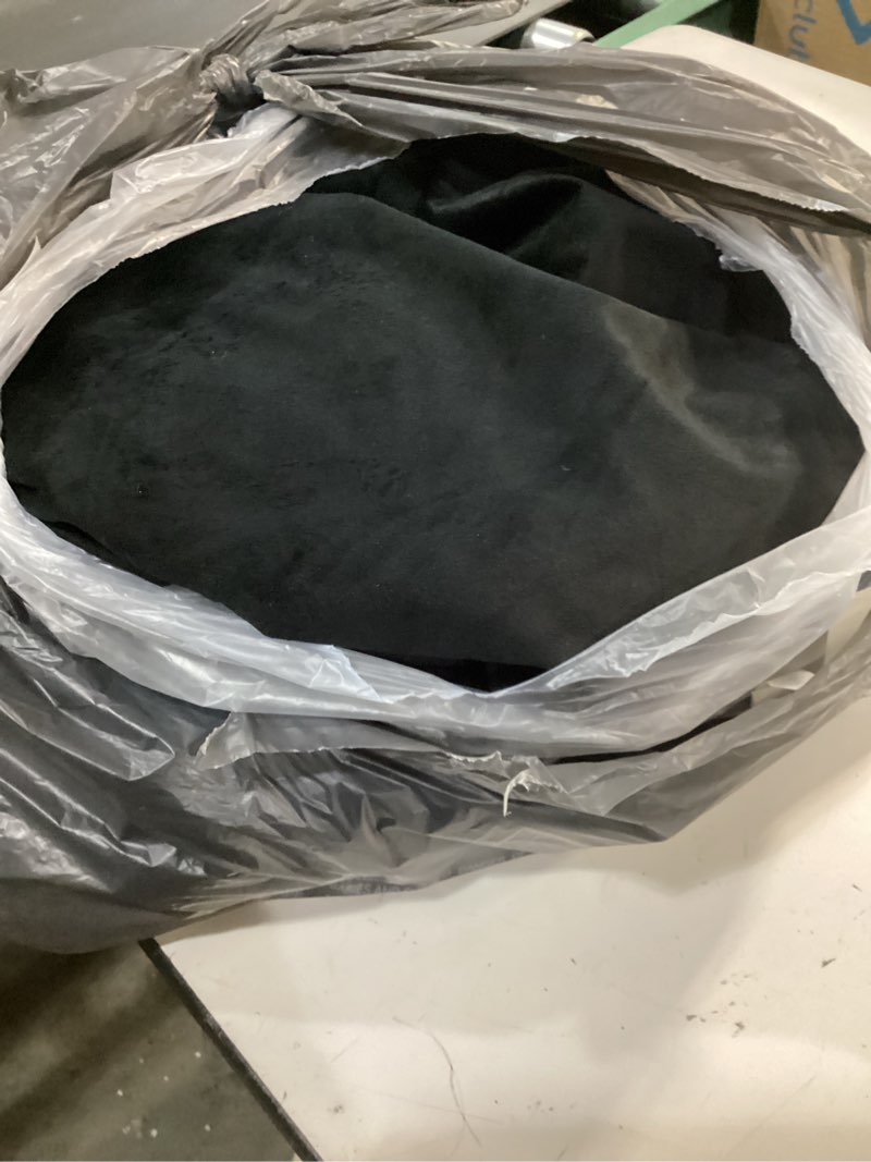 Condition photo showing Good Condition for Sofa Sack Bean Bag Chair Cover Only, for Adults and Kids, Without Filling Comfy Fluffy Round or Oval Beanbag Chair Cover Replacement, Lazy Sofa Cover for Reading Chair or Floor Chair, 3 Foot, Black 3 ft Sack Black - Cover Only