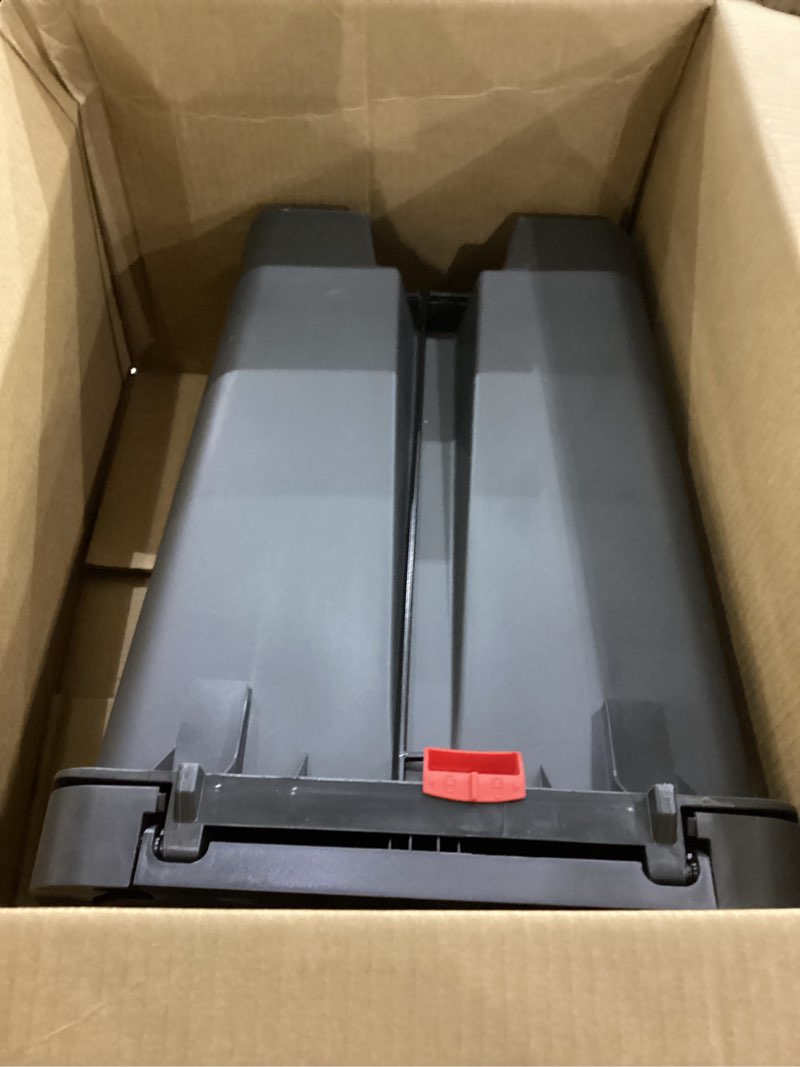 Condition photo showing Good Condition for Rubbermaid Premier Series II Step-On Trash Can for Home and Kitchen, with Lid Lock and Slow Close, 12.4 Gallon, Charcoal, for Home/Kitchen/Garage/Apartment/Office 12.4G - Classic Plastic