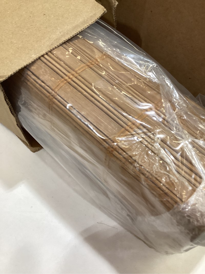 Condition photo showing Good Condition for lazblinds no tools no drill cordless bamboo roman shades, light filtering window treatment, roll up bamboo blinds for window 35'' w x 64'' h, squirrel squirrel 35'' w x 64'' h