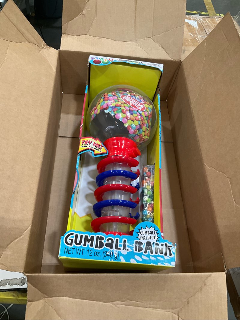 Condition photo showing Good Condition for the dreidel company spiral fun gumball bank 10.5" inches tall, assorted (single) 1-pack