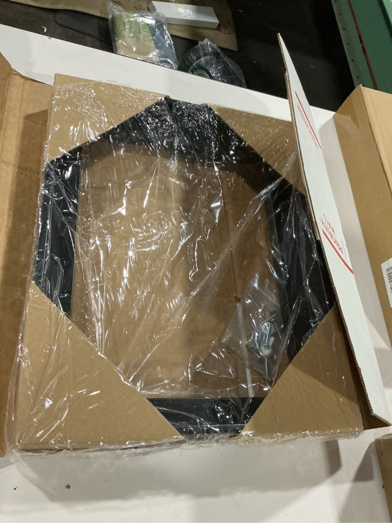 Condition photo showing Good Condition for canvas floater frame for 1 to 1.25 inch deep gallery wrapped canvas, modern wood grain textured floating frame for finished oil paintings & wall art, durable lightweight polyresin, made in usa (black,11 x 14 inch) black 11"l x 14"w