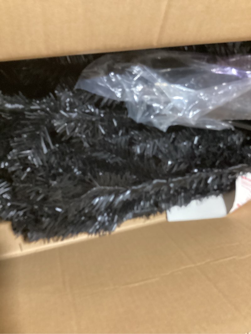 Condition photo showing New/Like New for Yaheetech 6ft Black Artificial Christmas Pine Tree Seasonal Holiday Carnival Home Party Decoration for Home, Office, Party Decoration Indoor Outdoor with 818 Branch Tips and Foldable Stand