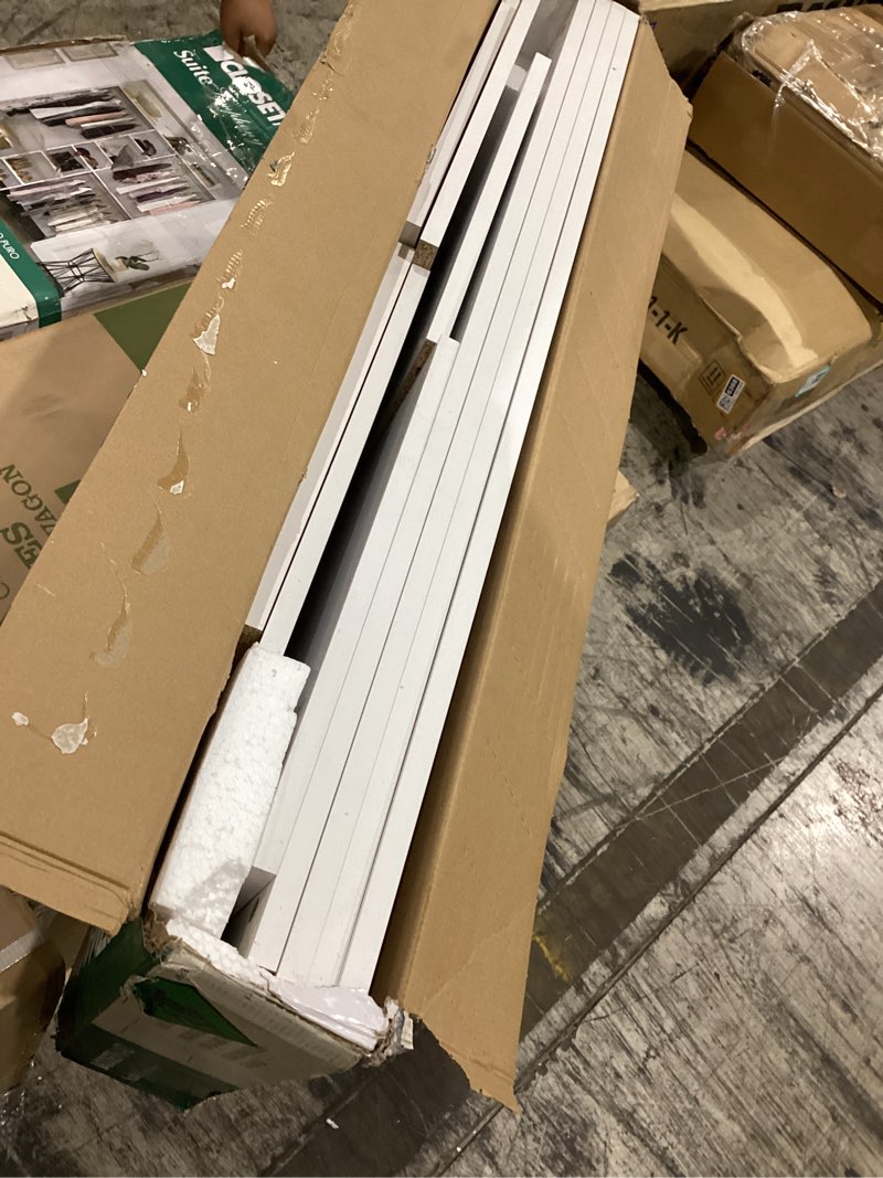 Condition photo showing As Is for closetmaid ss16-tk suitesymphony 6 to 9 foot wide closet system - white
