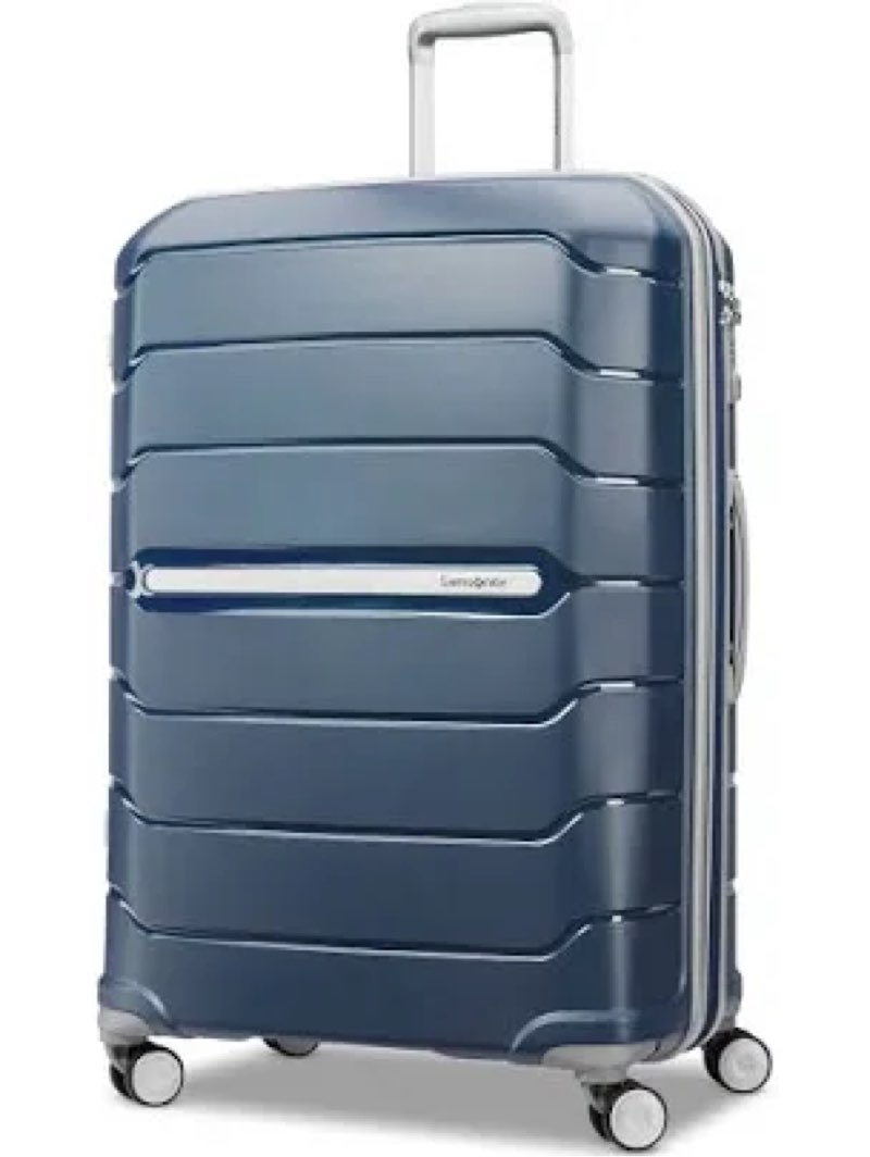 large samsonite spinner sutcase blue